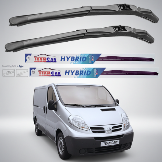 Ștergătoare Nissan Primastar VAN (2006–2014) Hibrid | Set față – TeamCar®
