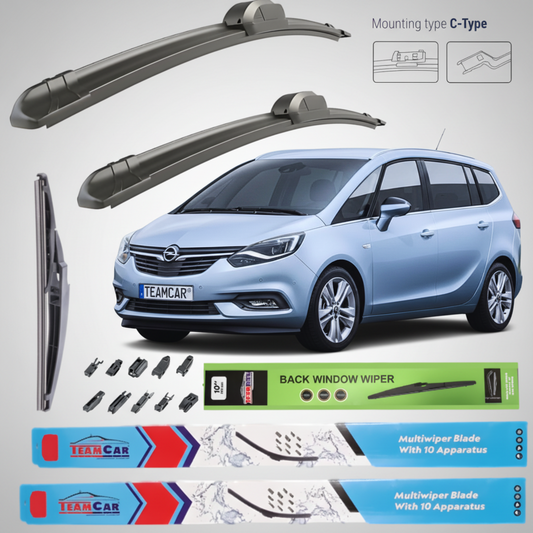 Ștergătoare Opel Zafira C Facelift (2016–2019) Flat | Set Complet – TeamCar®