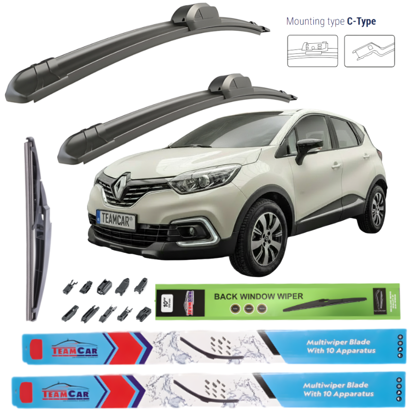 TeamCar® Wipers Renault Captur II (2019–present) – Front set