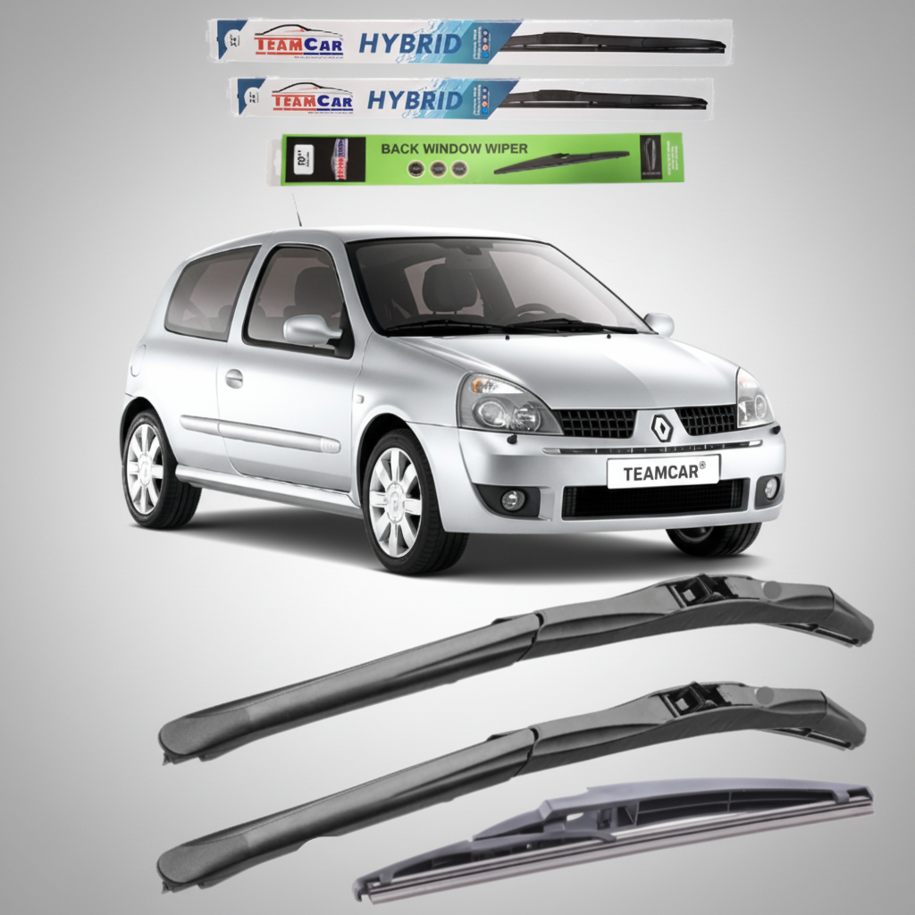 Ștergătoare Renault Clio II Hatchback 3 Uși (2001–2005) TeamCar® – Hibrid | Set Complet