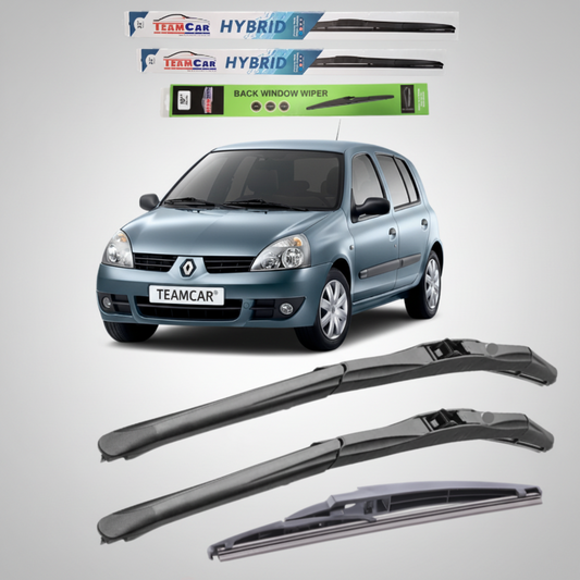 Ștergătoare Renault Clio II (1998–2009) TeamCar® – Hibrid | Set Complet