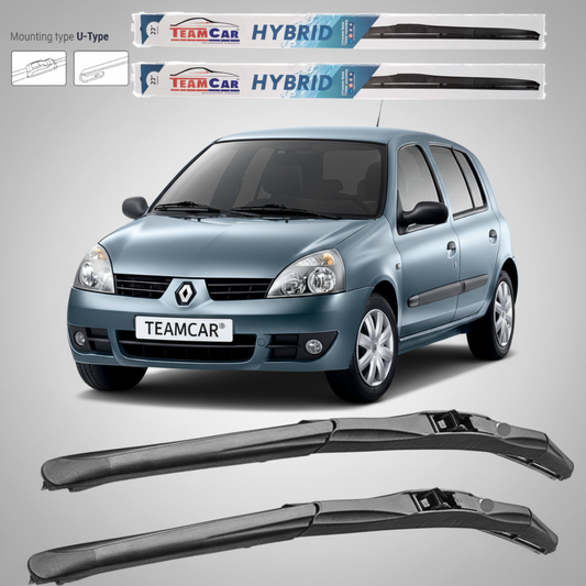 Ștergătoare Renault Clio II Hatchback Facelift (2001–2005) TeamCar® – Hibrid | Set față