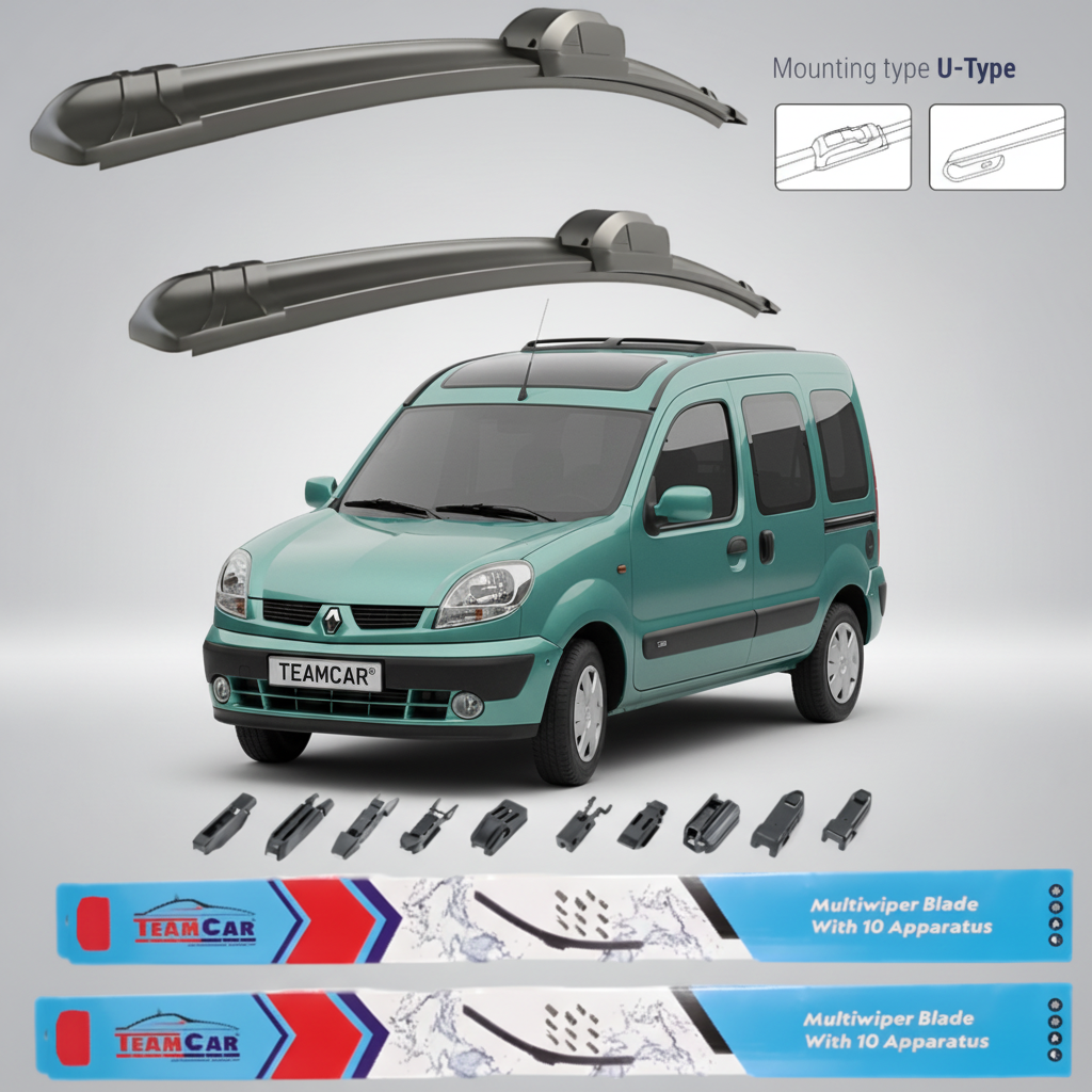 Ștergătoare Renault Kangoo I Facelift (2003–2008) TeamCar® – Set față | Flat