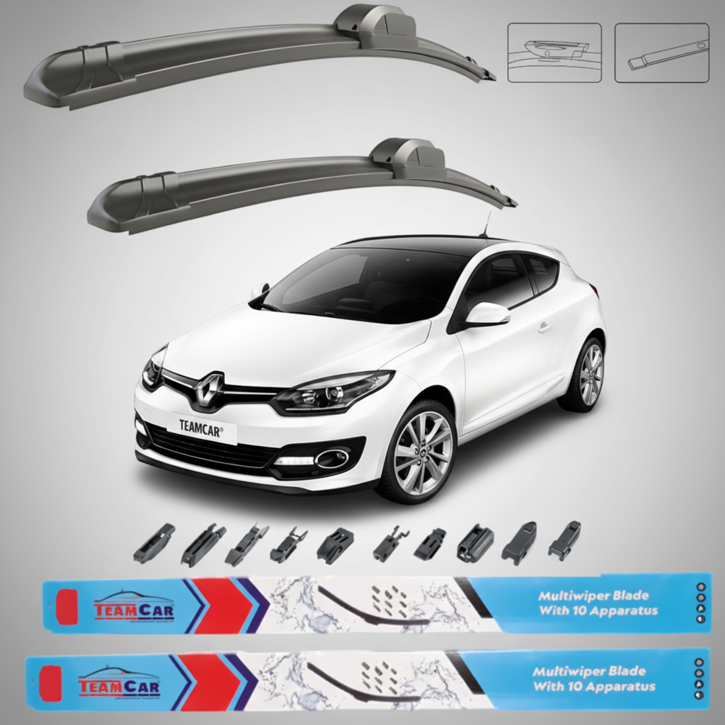 Ștergătoare Renault Megane III Coupé 3 Uși Facelift (2012–2016) TeamCar® – Set față