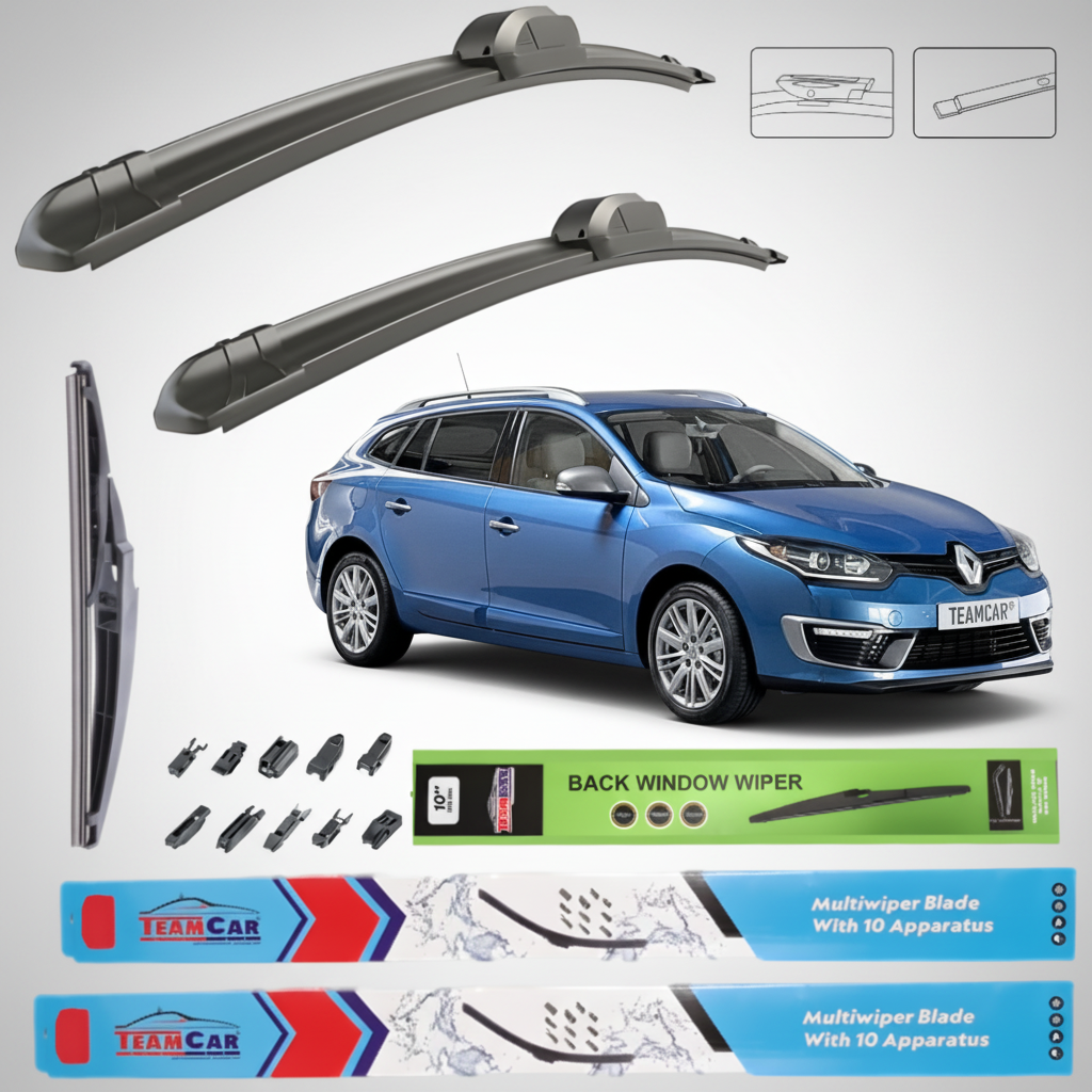 Ștergătoare Renault Megane III Estate Facelift (2014–2016) TeamCar® – Set Complet