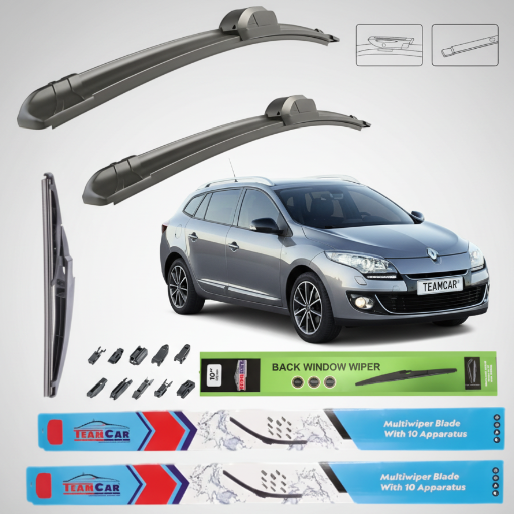 Ștergătoare Renault Megane III Grandtour Facelift (2012–2014) TeamCar® – Set Complet