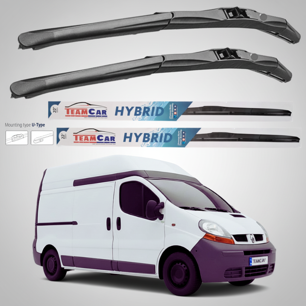 Ștergătoare Renault Trafic II FL Van L1H2 (2001–2006) Hibrid | Set față – TeamCar®