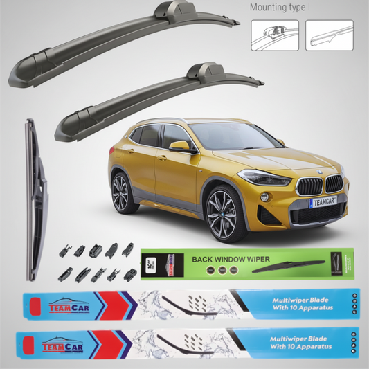 Ștergătoare BMW X2 F39 (2018–2020) Flat | Set Complet – TeamCar®