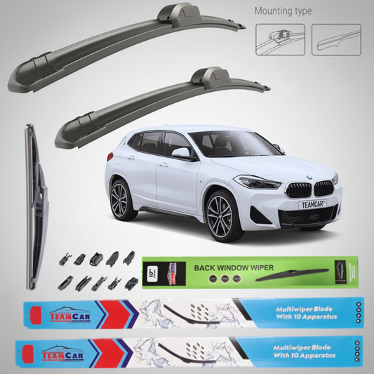 Ștergătoare BMW X2 F39 Facelift (2020–2023) Flat | Set Complet – TeamCar®