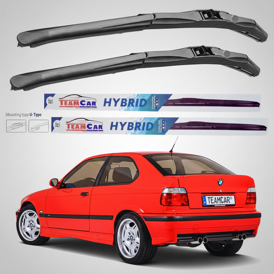 Ștergătoare BMW Seria 3 E36 Compact (1994–2000) Hibrid | Set Față – TeamCar®