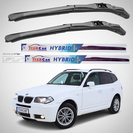 Ștergătoare BMW X3 E83 (2006–2010) Facelift Hibrid | Set Față – TeamCar®