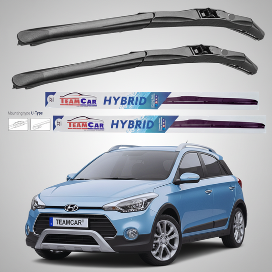 Ștergătoare Hyundai i20 Active FL (2018–2020) Hibrid | Set Față – TeamCar®