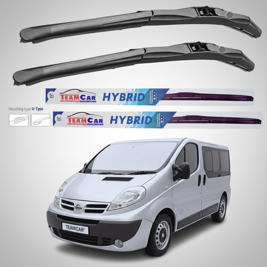 Ștergătoare Nissan Primastar X83 Bus L1H1 (2006–2014) Hibrid | Set față – TeamCar®