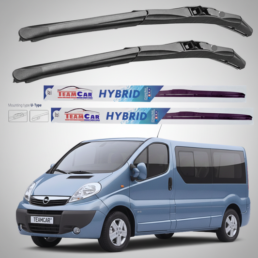 Ștergătoare Opel Vivaro Bus L2H1 (2006–2014) Hibrid | Set față – TeamCar®