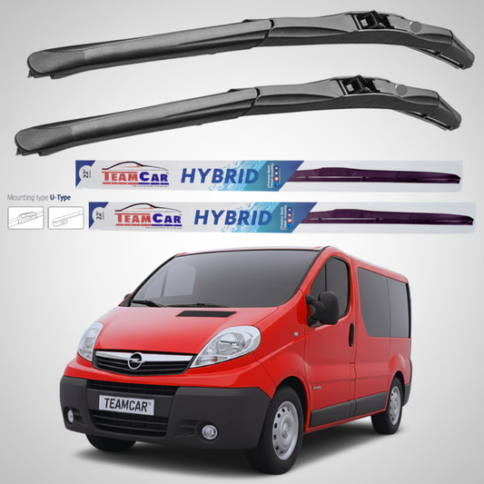 Ștergătoare Opel Vivaro VAN (2001–2014) Hibrid | Set față – TeamCar®