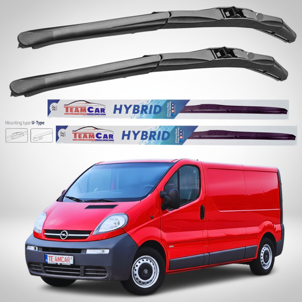 Ștergătoare Opel Vivaro VAN (2006–2014) Hibrid | Set față – TeamCar®