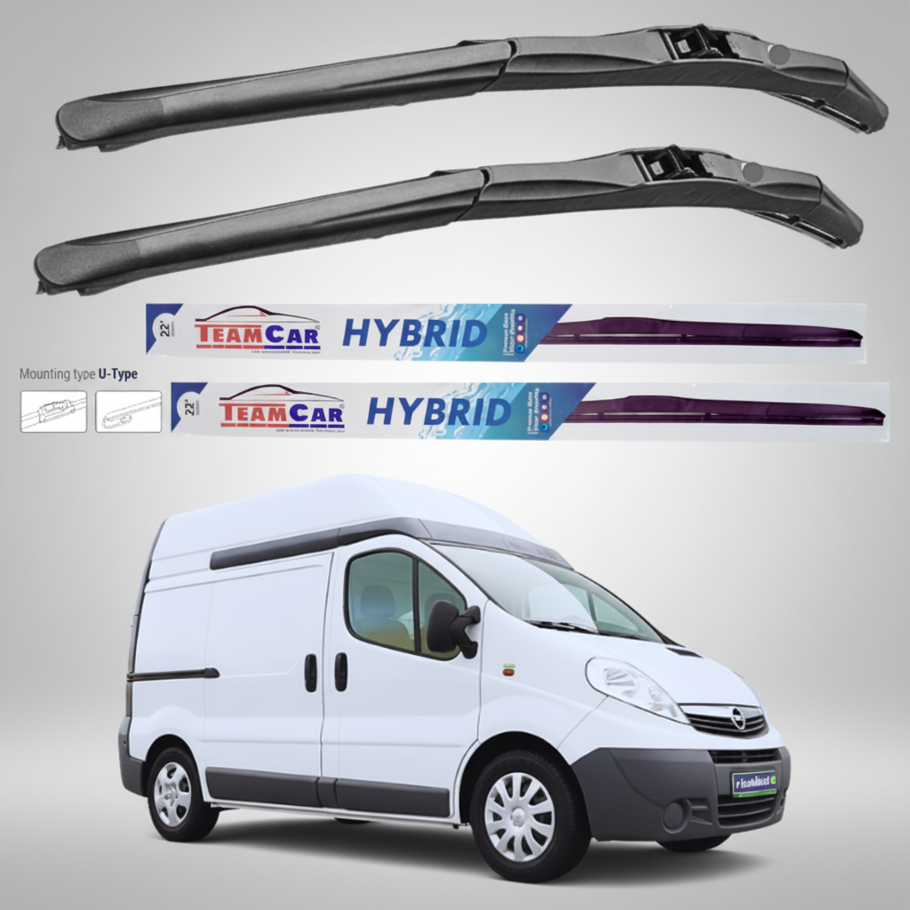 Ștergătoare Opel Vivaro Van L1H2 (2006–2014) Hibrid | Set față – TeamCar®