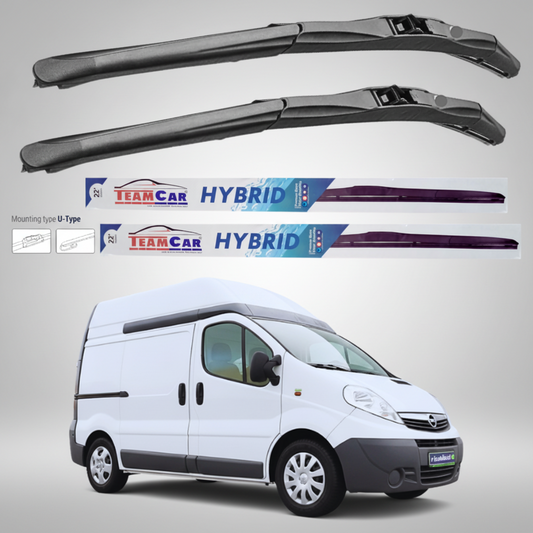 Ștergătoare Opel Vivaro Van L1H2 (2006–2014) Hibrid | Set față – TeamCar®