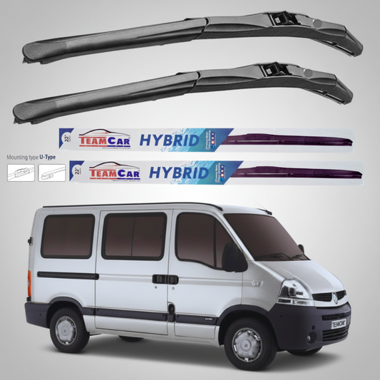 Ștergătoare Renault Master Bus L1H1 (2003–2010) Hibrid | Set față – TeamCar®