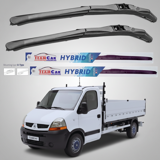 Ștergătoare Renault Master Cabină L3 (2006–2010) Hibrid | Set față – TeamCar®
