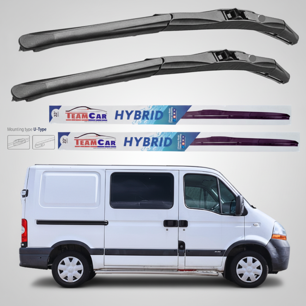 Ștergătoare Renault Master Combi L1H1 (2003–2006) Hibrid | Set față – TeamCar®