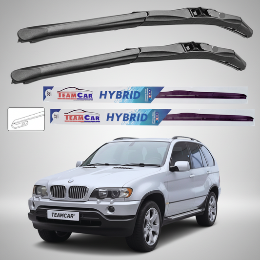 Ștergătoare BMW X5 E53 (1999–2002) Hibrid | Set Față – TeamCar®