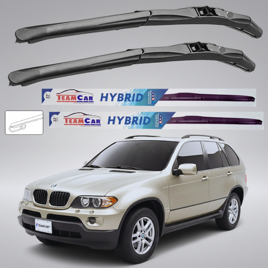 Ștergătoare BMW X5 E53 (2002-2006) Hibrid | Set Față – TeamCar®