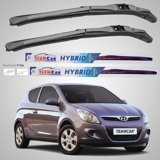 Ștergătoare Hyundai i20 3 uși (2008–2012) Hibrid | Set față – TeamCar®