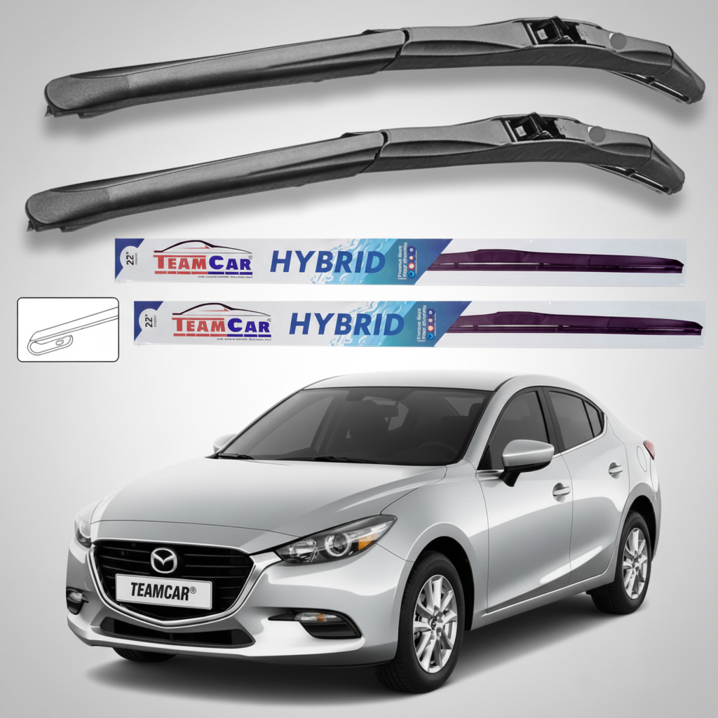 Ștergătoare Mazda 3 BN Facelift Sedan 2016-2019 | Set Față Hibrid – TeamCar®