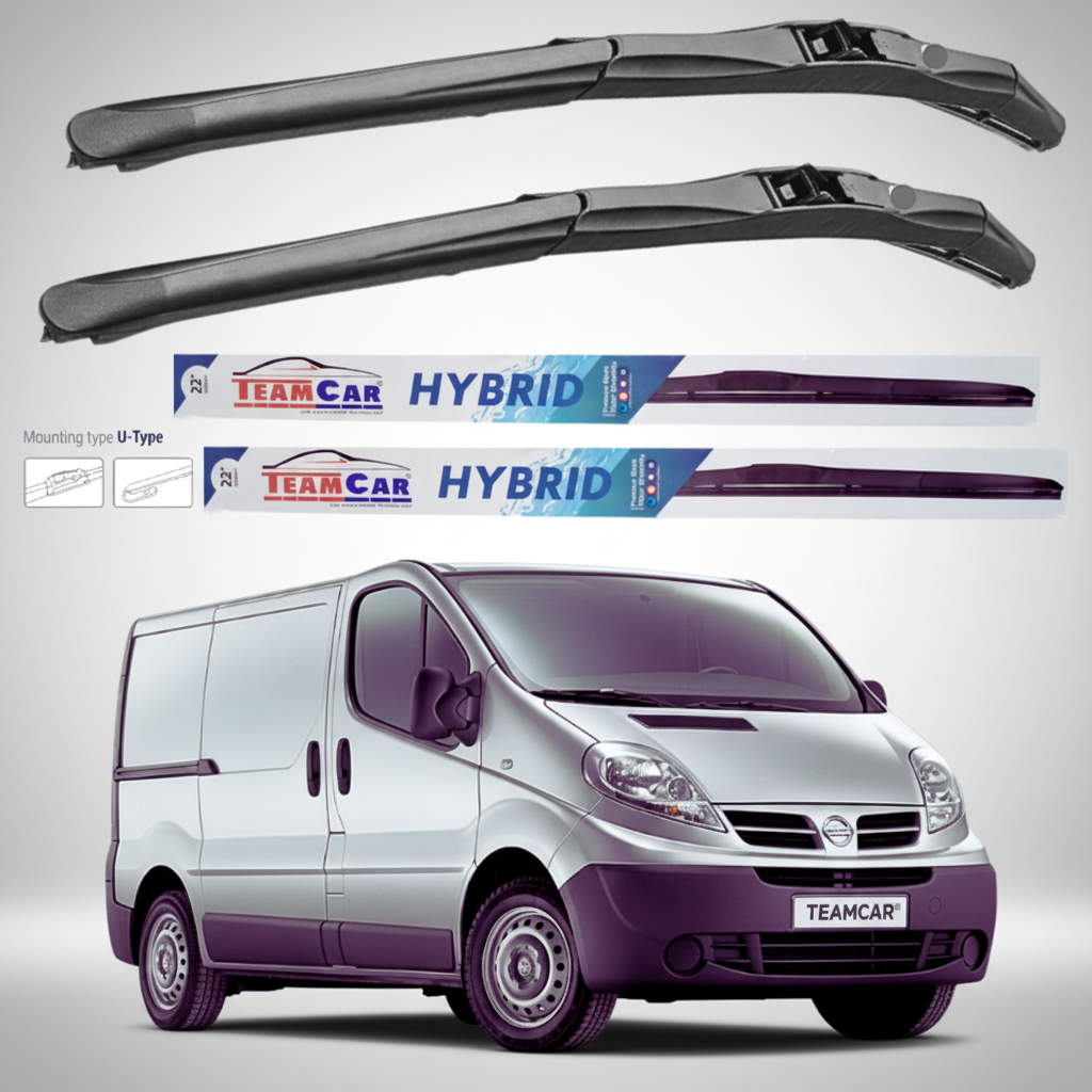 Ștergătoare Nissan Primastar X83 Van L1H1 (2006–2014) Hibrid | Set față – TeamCar®