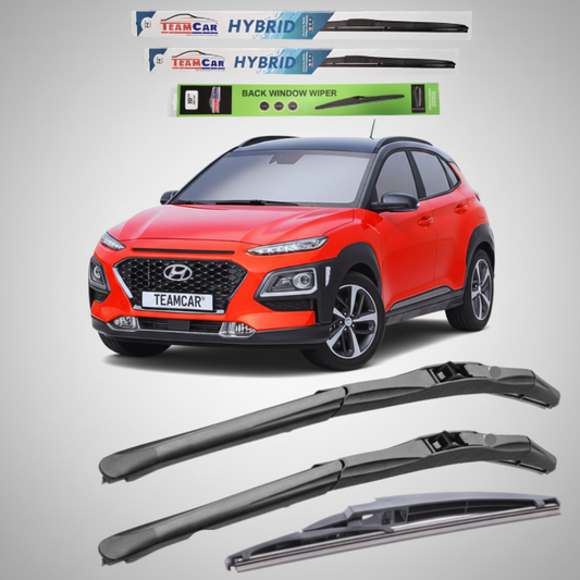 Ștergătoare Hyundai Kona (2017–2020) Hibrid | Set Complet – TeamCar®
