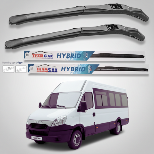 Ștergătoare IVECO Daily Minibus (2009–2014) Hibrid | Set față – TeamCar®