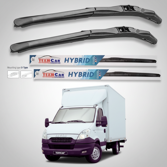 Ștergătoare IVECO Daily Furgon (2009–2014) Hibrid | Set față – TeamCar®