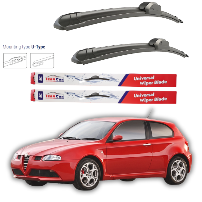 Stergatoare Alfa Romeo 147 (937) 3 usi 2001-2005 – Set Fata