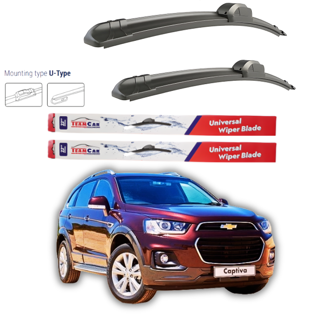 Scheibenwischer Chevrolet Captiva (C100, C140) 2013–2018 – Flacher Frontsatz