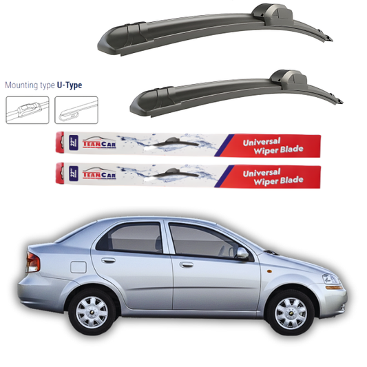 Wipers Chevrolet Kalos SEDAN 2005-2006 – Front Flat Set