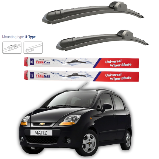 Wipers Chevrolet Matiz (M200, M250) 2005-2010 – Flat front set