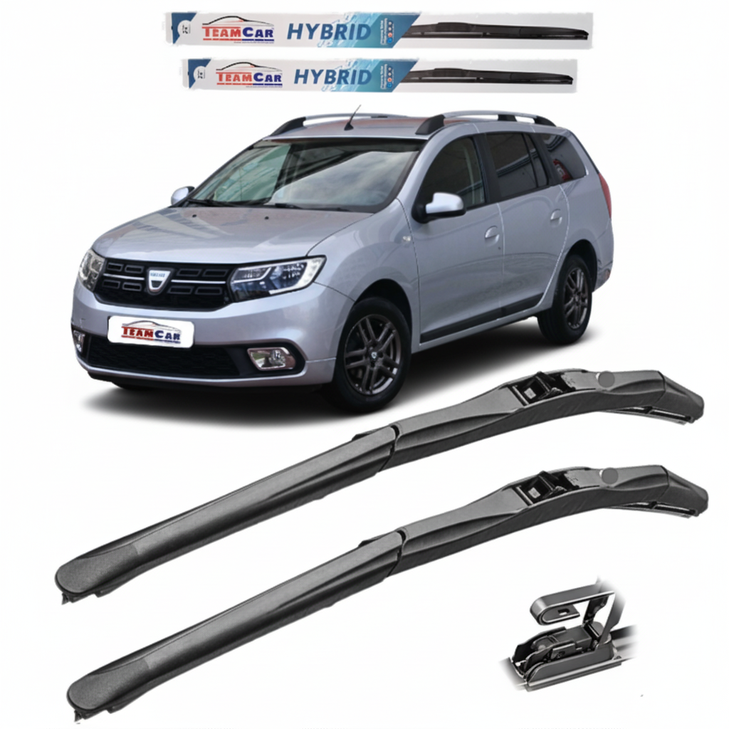 Dacia Logan MCV II / Break (2013–2020) with wiper blades displayed in front on a white background