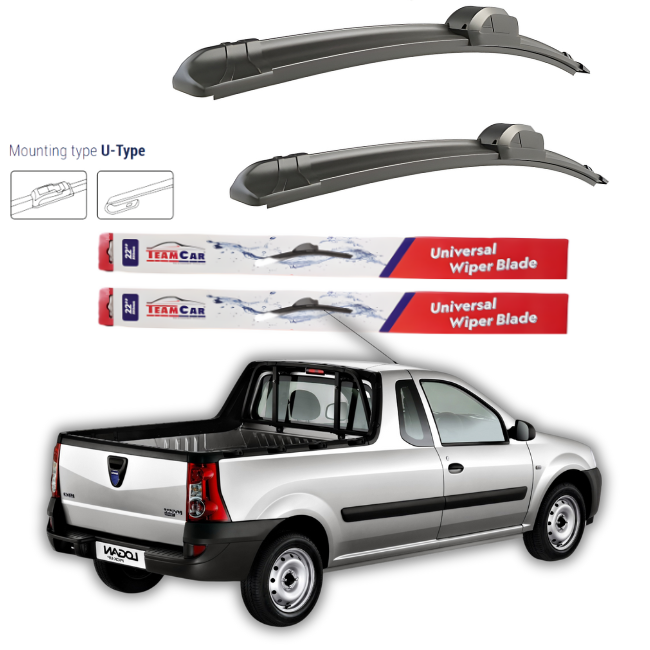 Wipers Dacia Logan (US) PICK-UP 2007-2012 – Flat front set
