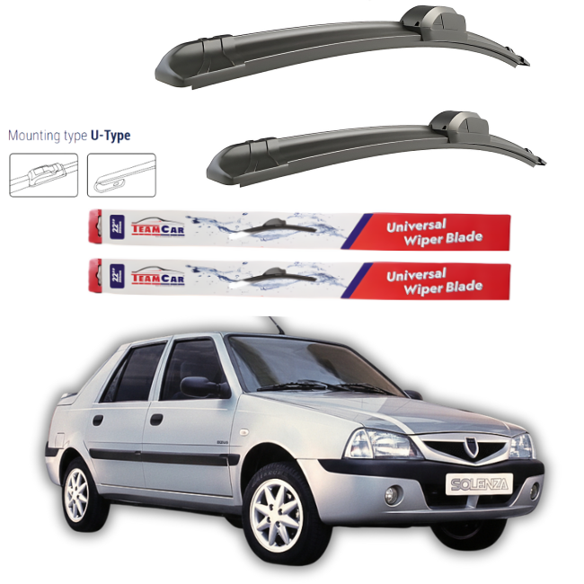 Wipers Dacia Solenza 2003-2005 – Flat front set