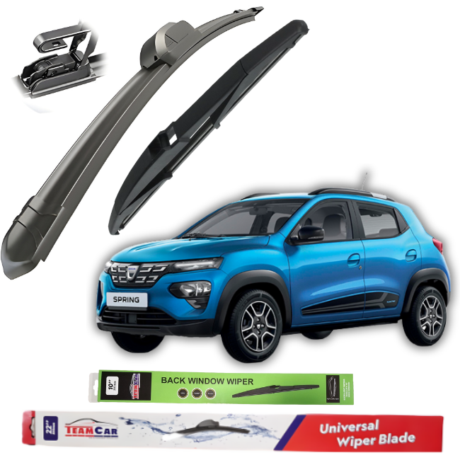 Ștergătoare Dacia Spring (2021–2025) TeamCar®– Set Complet Flat