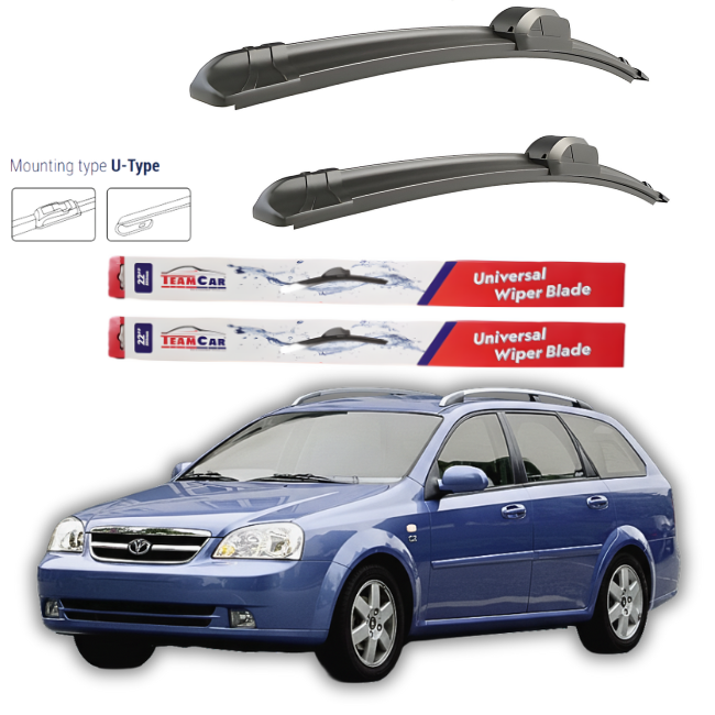 Wipers Daewoo Nubira (KLAJ, KLAN) ESTATE 1997-2005 – Flat front set