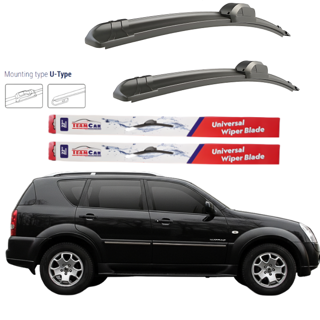 Wipers Daewoo Rexton (GAB) 2002-2005 – Front Flat Set
