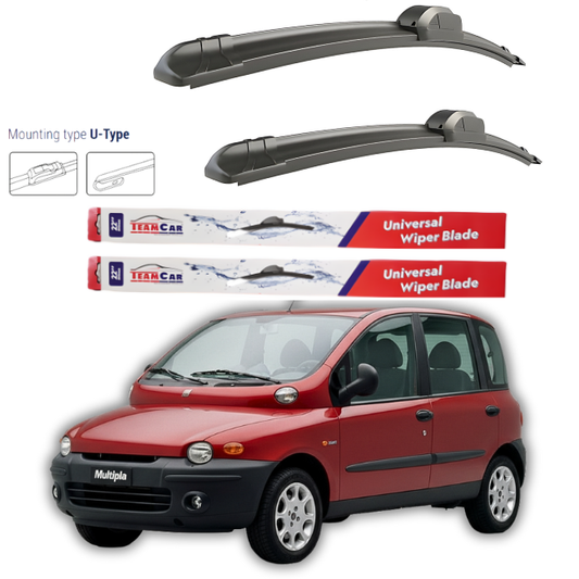Two car wiper blades and two TEAN CAR branded wiper blades with a red car on a white background.