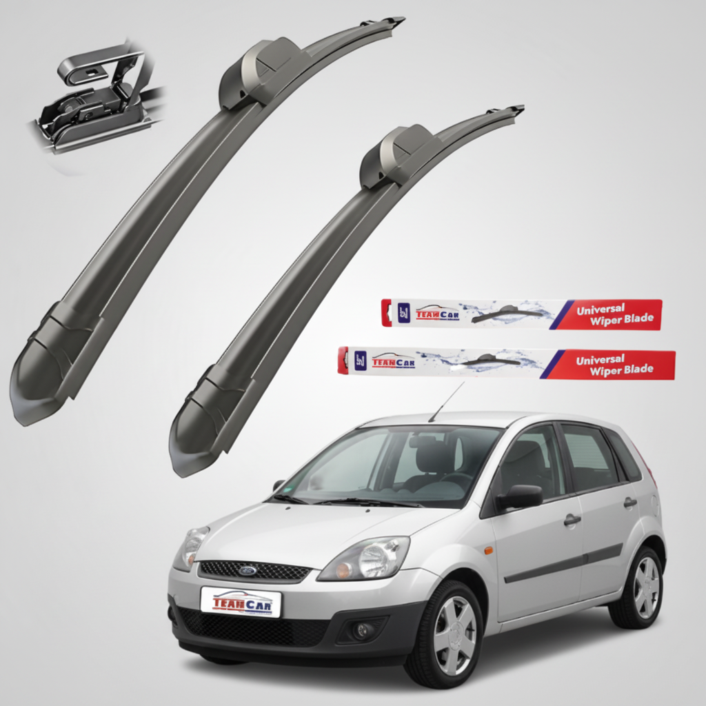 Car wiper blades with TeamCar branding on a white background