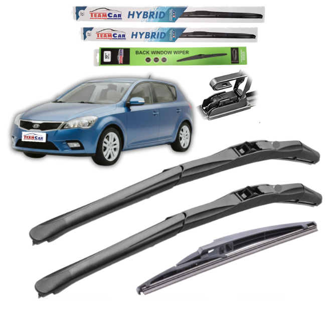 Kia Ceed I (2009–2012) TeamCar® Scheibenwischer – Komplettes Hybrid-Set