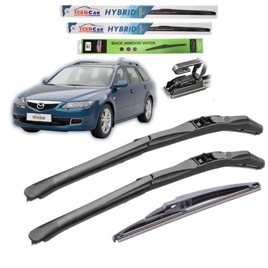 Wipers Mazda 6 Wagon GY (2002–2008) – Complete Hybrid Set