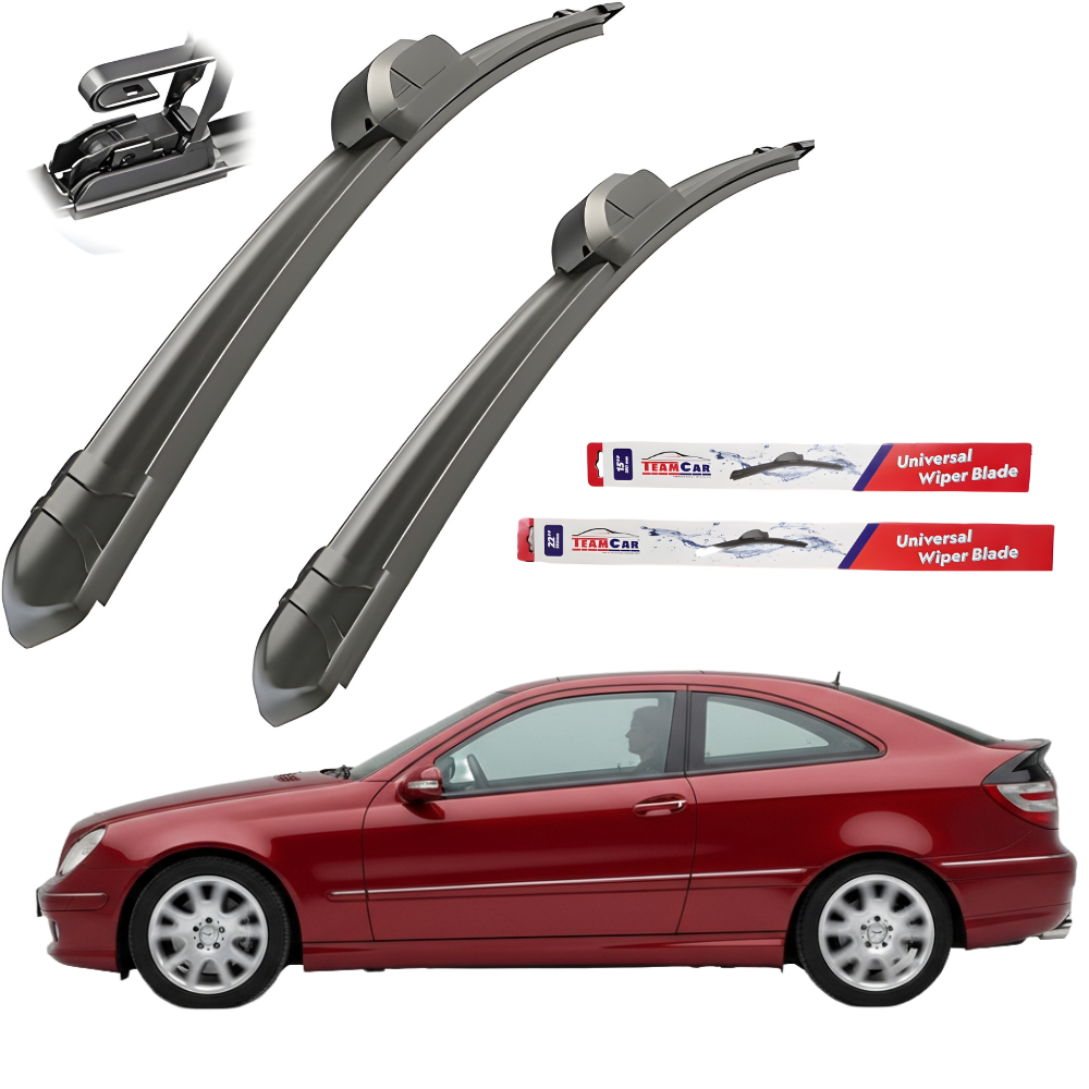 Ștergătoare TeamCar® Mercedes-Benz C/CL203 Coupé 07/2003–2007 (facelift) – Set față Flat