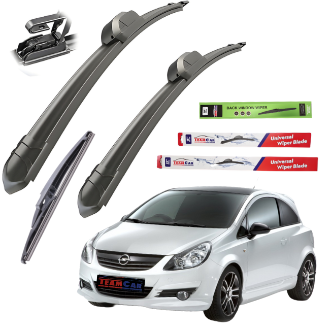 Ștergătoare TeamCar® Opel Corsa D (2006–2014) – Set Complet