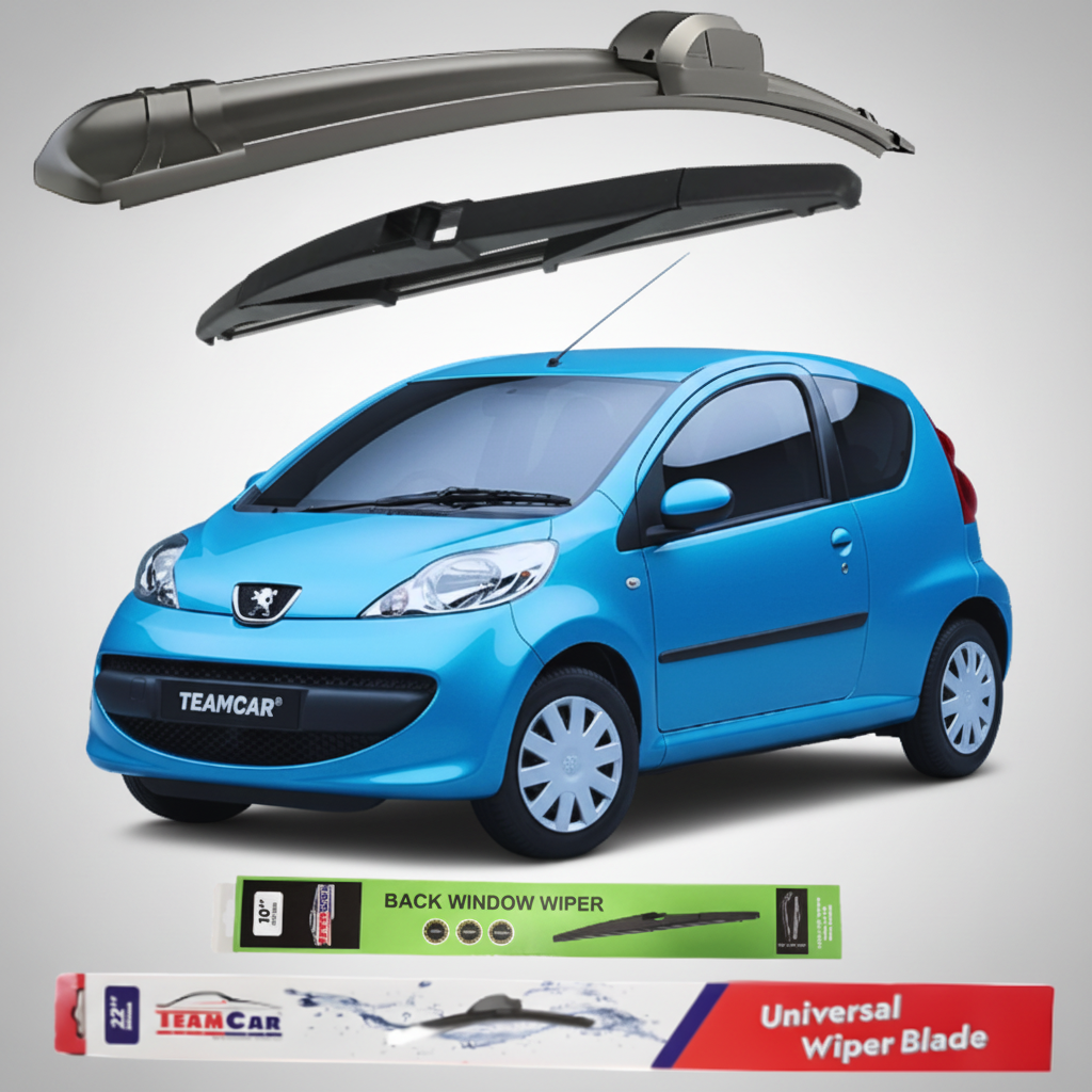 Ștergătoare Peugeot 107 5 uși (2005–2009) Flat | Set Complet – TeamCar®
